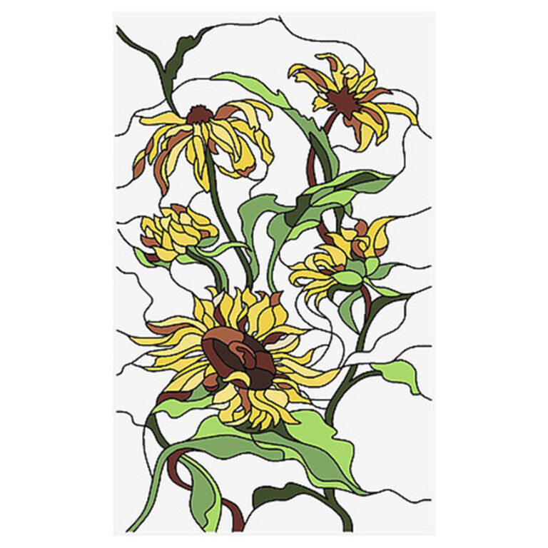 Фото витраж для окна модель W-031